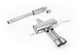 Mini Cooper S F66 - Resonated OPF/GPF Back System for Sport Diffuser only with Brushed Titanium Tips
