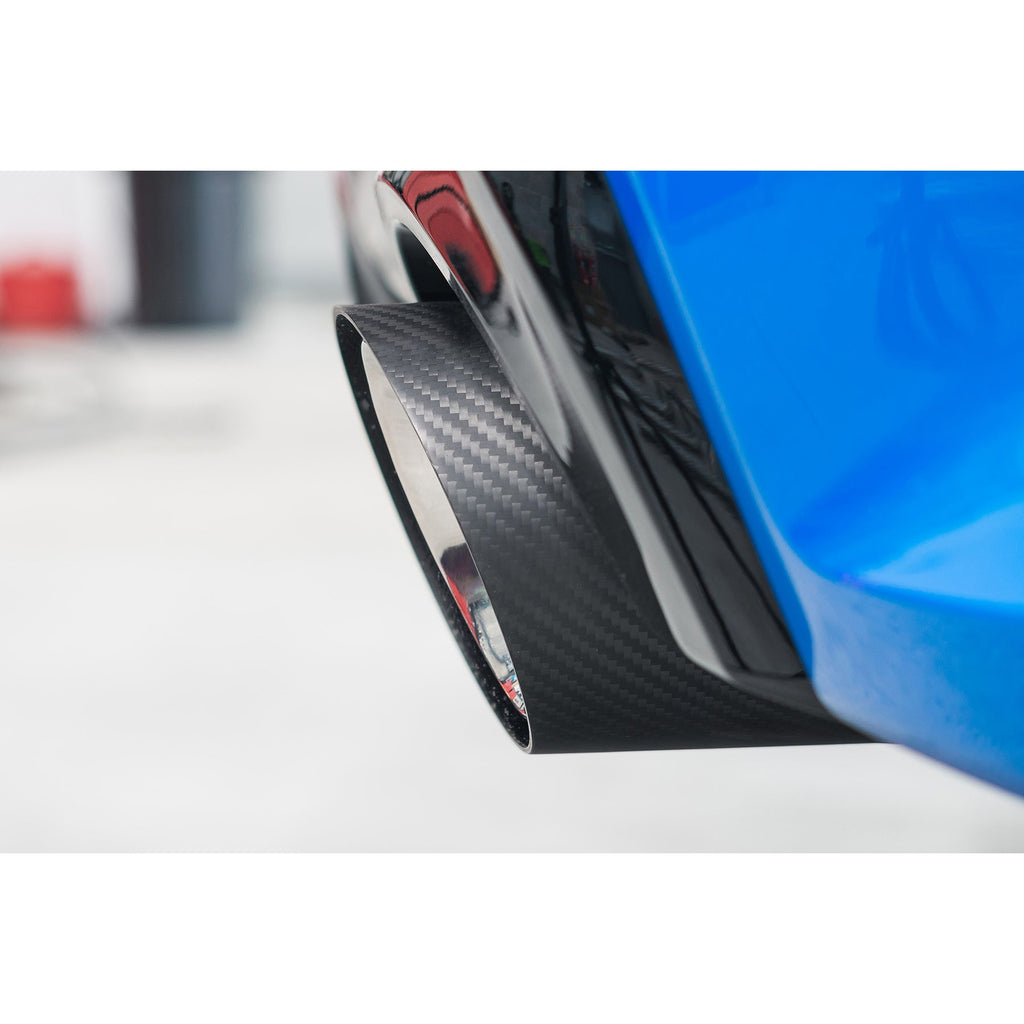 BMW M135i xDrive (F40) OEM Style M Performance Tips - Carbon Fibre Larger 4" Slip-on Replacement Tailpipes